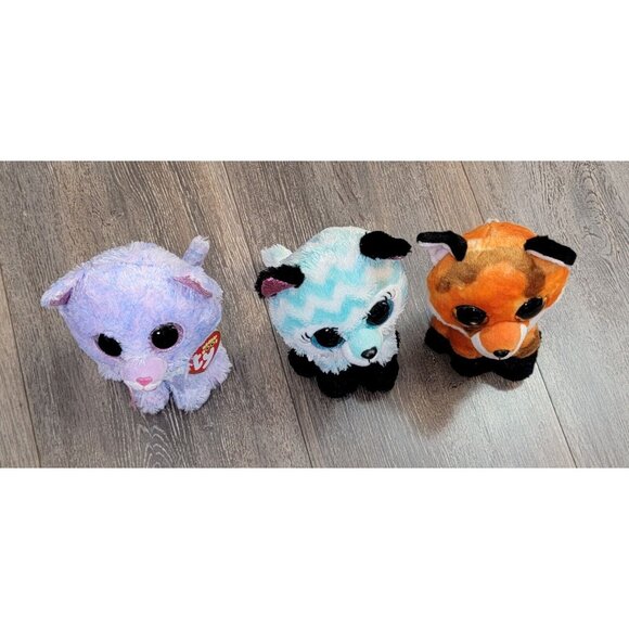 Ty Beanie Boos Lot Of 3 Cassidy Atlas Meadow Plush Stuffed Animal Toy - Picture 2 of 10